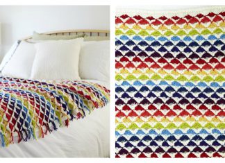 Rainbow Chic Throw FREE Crochet Pattern