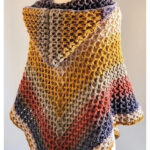 Autumn Leaves Hooded Poncho Free Crochet Pattern