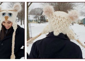 Crocodile Stitch Owl Hat Free Crochet Pattern and Video Tutorial