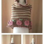 Rambling Roses Shawl Free Crochet Pattern and Video Tutorial