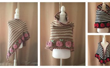 Rambling Roses Shawl Free Crochet Pattern and Video Tutorial