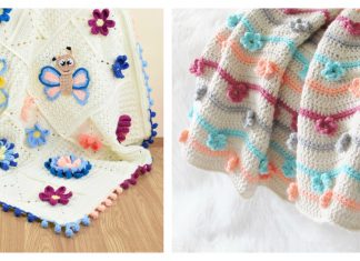 3D Flower Afghan Blanket Free Crochet Pattern
