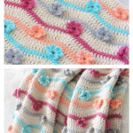 3D Flower Afghan Free Crochet Pattern and Video Tutorial