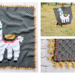 Alpaca Love C2C Blanket Free Crochet Pattern