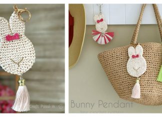 Bunny Pendant Keychain Free Crochet Pattern