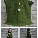 Hooded Dinosaur Blanket Free Crochet Pattern
