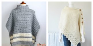 Knit Look Crochet Poncho Free Pattern