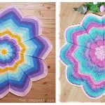 Spoke Flower Blanket Free Crochet Pattern