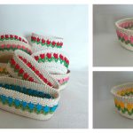 Tulip Stitch Basket Free Crochet Pattern