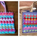 Tunisian Entrelac Tote Bag Free Crochet Pattern