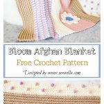 Bloom Afghan Blanket Free Crochet Pattern