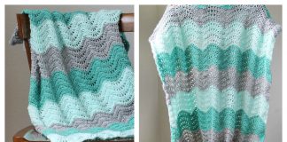 Feather and Fan Baby Blanket Free Crochet Pattern and Video Tutorial