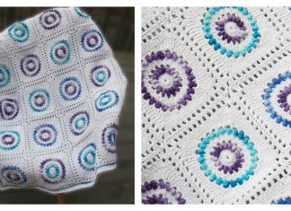 Grape Hyacinth Blanket Free Crochet Pattern