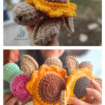 Mini Sunflower Turtle Free Crochet Pattern