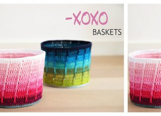 Ombre XOXO Basket Free Crochet Pattern