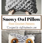 Snowy Owl Pillow Free Crochet Pattern