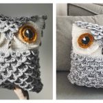 Snowy Owl Pillow Free Crochet Pattern