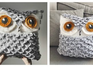 Snowy Owl Pillow Free Crochet Pattern