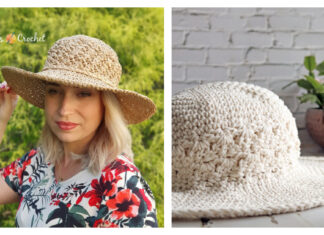 Wide Brim Sun Hat Free Crochet Pattern