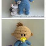 Amigurumi Baby with Dummy Free Crochet Pattern