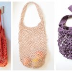 Easy Net Market Bag Free Crochet Pattern and Video Tutorial