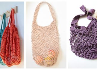 Easy Net Market Bag Free Crochet Pattern and Video Tutorial