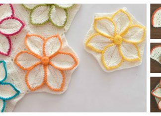 How to Crochet Hexagon 3D Flower Motif