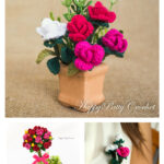Mini Stem Rose Free Crochet Pattern