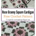 Rose Granny Square Cardigan Free Crochet Pattern