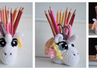 Unicorn Jar Cover Free crochet pattern