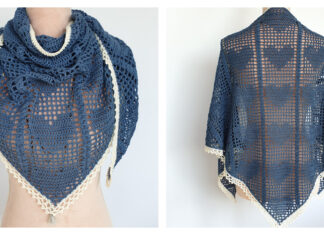 Hearty Lace Shawl Free Crochet Pattern