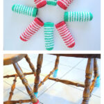 Striped Chair Socks Free Crochet Pattern