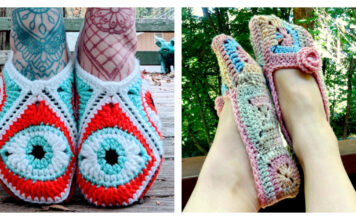 10+ Sweet Granny Square Slippers Crochet Patterns