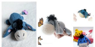 Amigurumi Eeyore Keychain Free Crochet Pattern