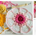 Daisy Flower Dishcloth Free Crochet Pattern f
