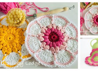 Daisy Flower Dishcloth Free Crochet Pattern
