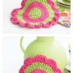 Daisy Wheel Dishcloth Free Crochet Pattern