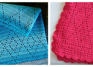 Diamond Blanket Free Crochet Pattern