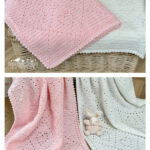 Filet Stitch Hearts Baby Blanket Crochet Pattern