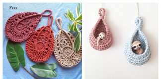 Teardrop Basket Plant Hanger Crochet Pattern