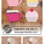 Breakfast Cupcakes Coasters Free Crochet Pattern