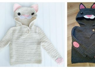 Cat Hooded Pullover Free Crochet Pattern