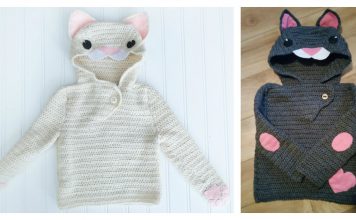 Cat Hooded Pullover Free Crochet Pattern