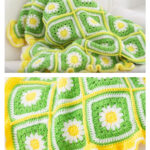 Daisy Garden Blanket Free Crochet Pattern and Video Tutorial