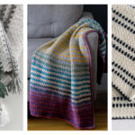 Modern Moss Stitch Blanket Free Crochet Pattern