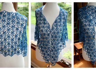 My Blue Jeans Shawl Free Crochet Pattern