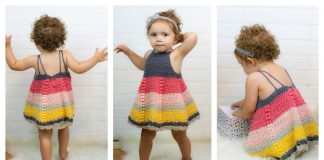 Puff Stitch Baby Dress Free Crochet Pattern