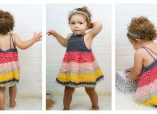 Puff Stitch Baby Dress Free Crochet Pattern
