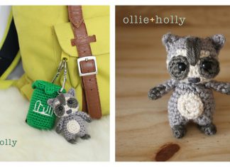 Amigurumi Tiny Raccoon Keychain Free Crochet Pattern