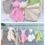 Bunny Panda Piglet Lamb and Frog Lovey Blanket Crochet Pattern
